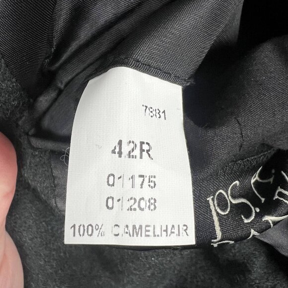 Camel hair charcoal gray 2-button suit jacket Joseph A Bank blazer sport coat 42 - Picture 7 of 8